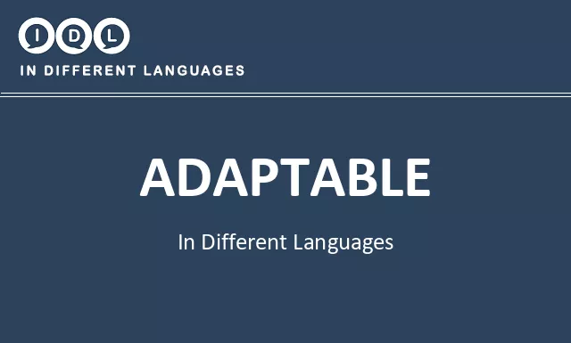 Adaptable in Different Languages - Image