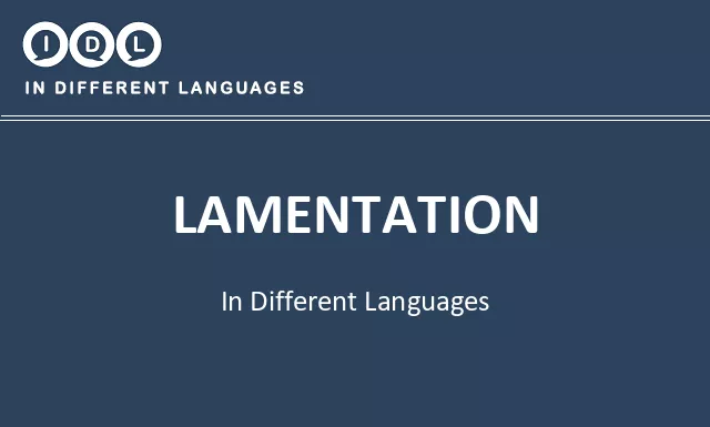 Lamentation in Different Languages - Image