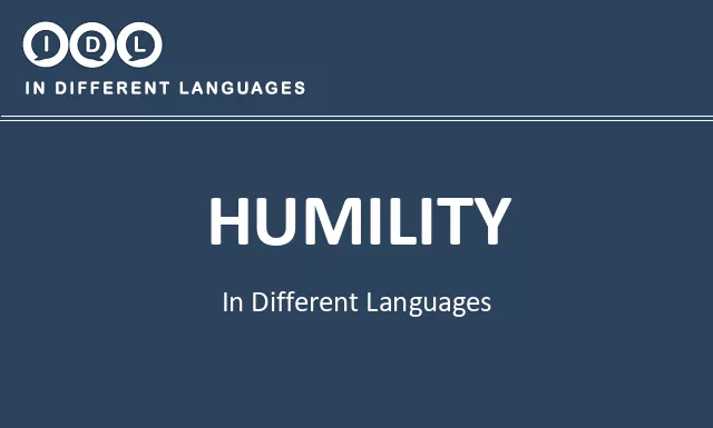 Humility in Different Languages - Image