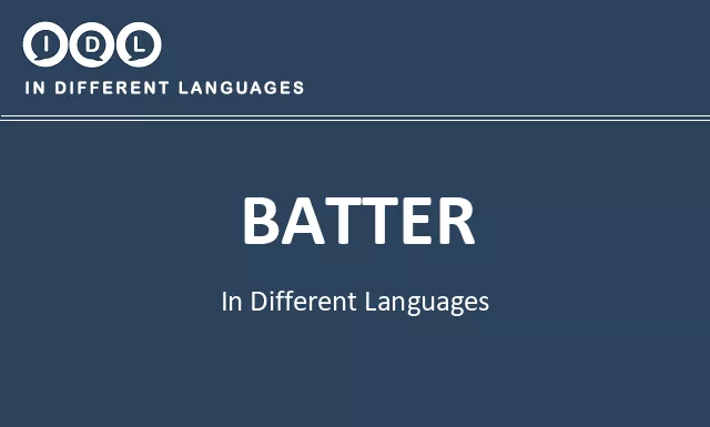 Batter in Different Languages - Image