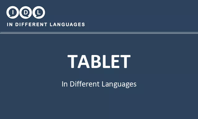 Tablet in Different Languages - Image