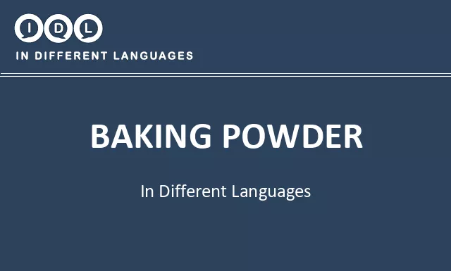 Baking powder in Different Languages - Image