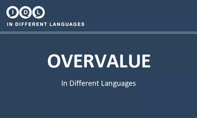 Overvalue in Different Languages - Image