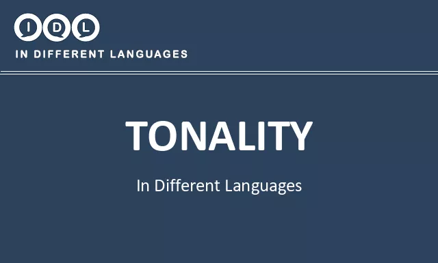 Tonality in Different Languages - Image