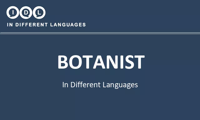 Botanist in Different Languages - Image