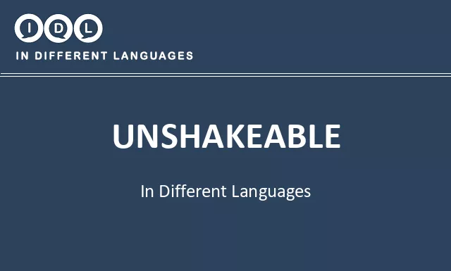 Unshakeable in Different Languages - Image