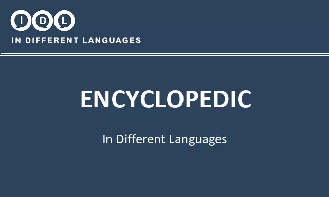 Encyclopedic in Different Languages - Image
