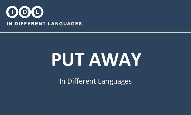 Put away in Different Languages - Image