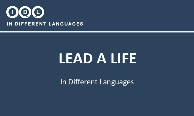 Lead a life in Different Languages - Image