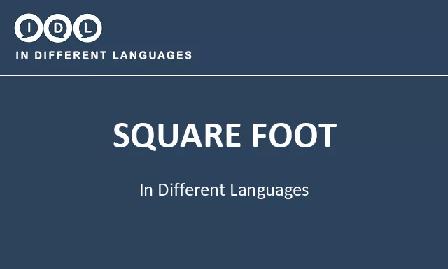 Square foot in Different Languages - Image