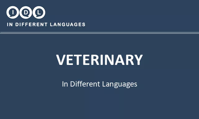 Veterinary in Different Languages - Image