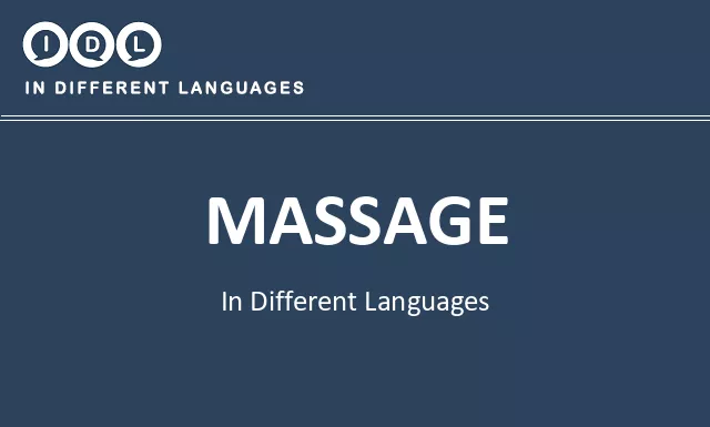 Massage in Different Languages - Image