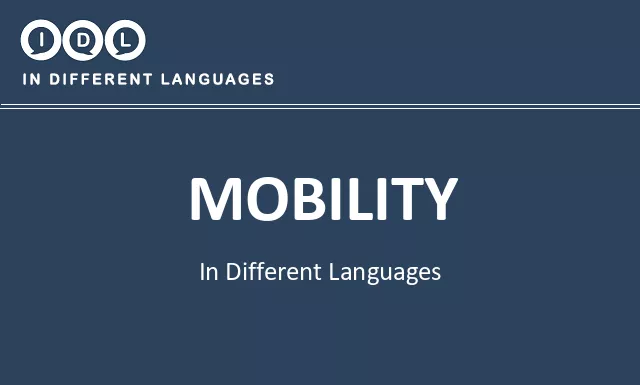 Mobility in Different Languages - Image