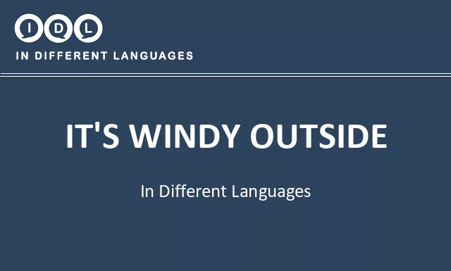 It's windy outside in Different Languages - Image