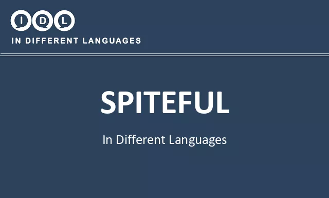 Spiteful in Different Languages - Image