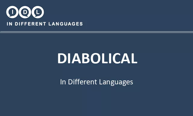 Diabolical in Different Languages - Image
