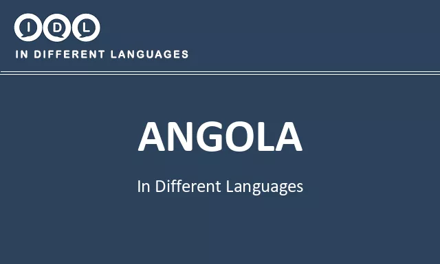 Angola in Different Languages - Image