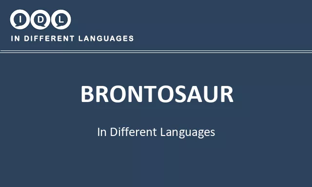 Brontosaur in Different Languages - Image