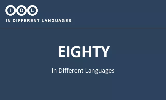 Eighty in Different Languages - Image