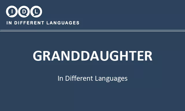Granddaughter in Different Languages - Image
