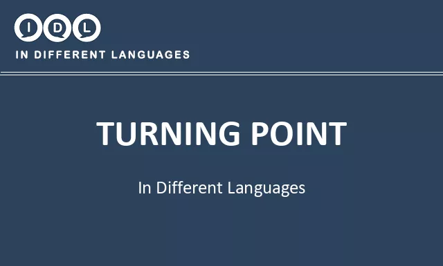 Turning point in Different Languages - Image