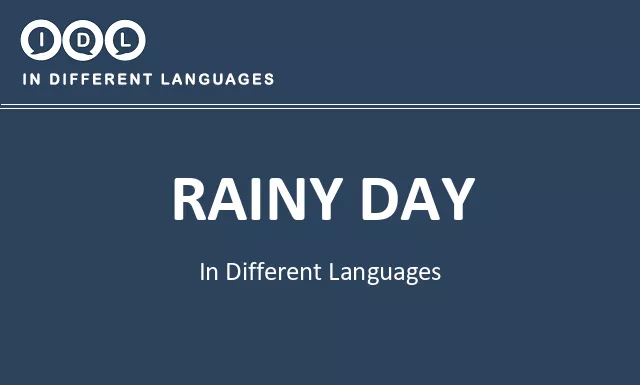 Rainy day in Different Languages - Image
