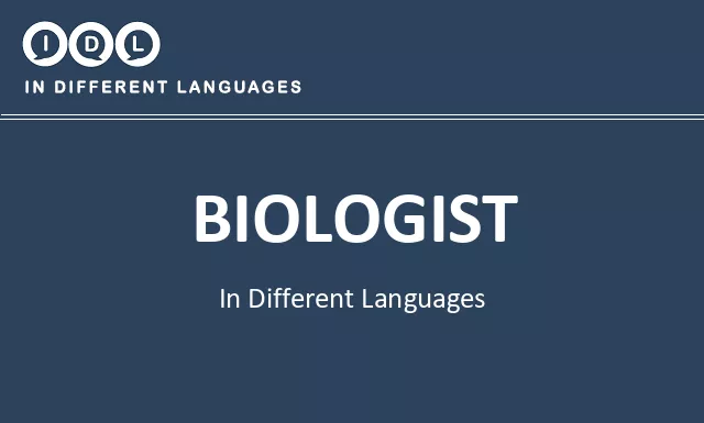 Biologist in Different Languages - Image