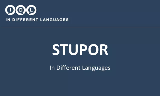 Stupor in Different Languages - Image