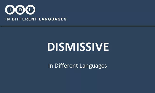 Dismissive in Different Languages - Image