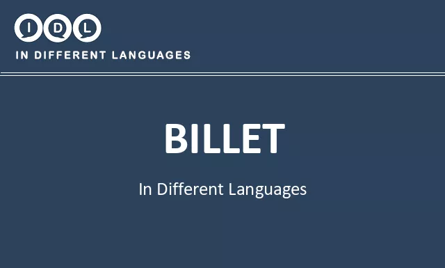 Billet in Different Languages - Image