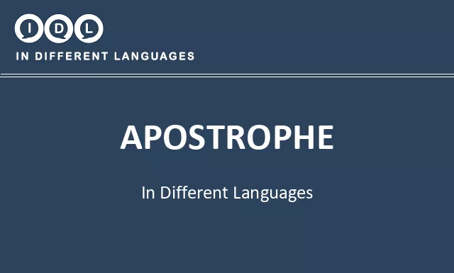 Apostrophe in Different Languages - Image