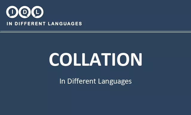 Collation in Different Languages - Image