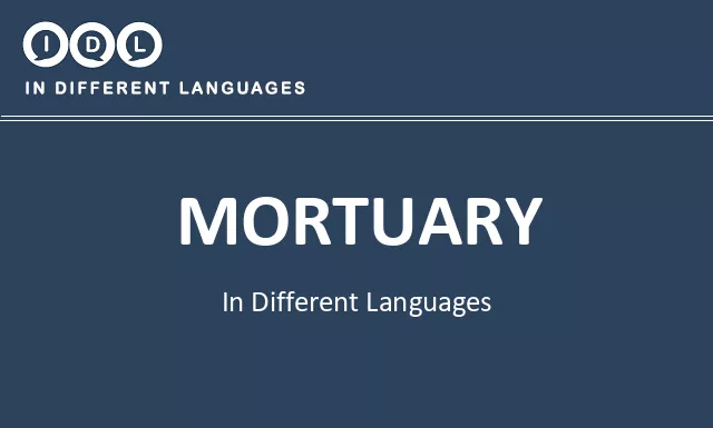 Mortuary in Different Languages - Image