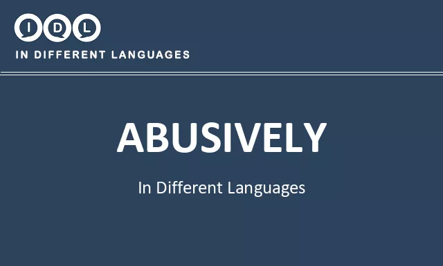 Abusively in Different Languages - Image