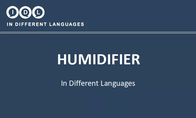 Humidifier in Different Languages - Image