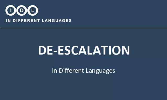 De-escalation in Different Languages - Image