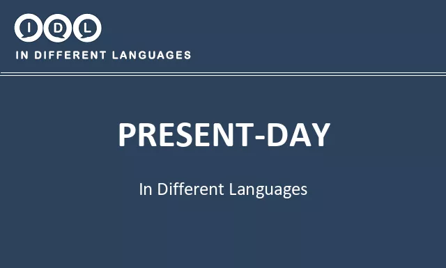 Present-day in Different Languages - Image