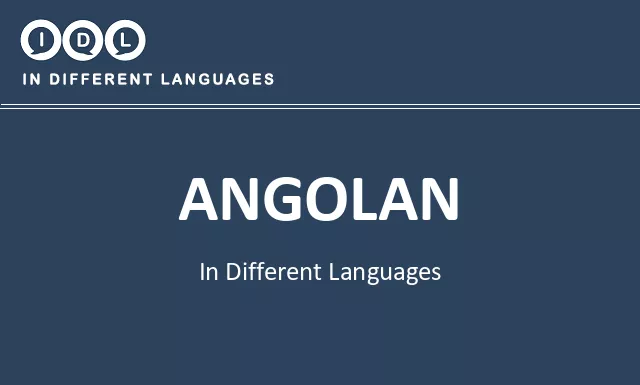 Angolan in Different Languages - Image