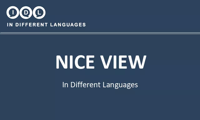 Nice view in Different Languages - Image