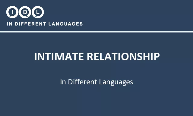 Intimate relationship in Different Languages - Image