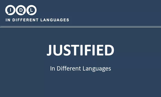 Justified in Different Languages - Image