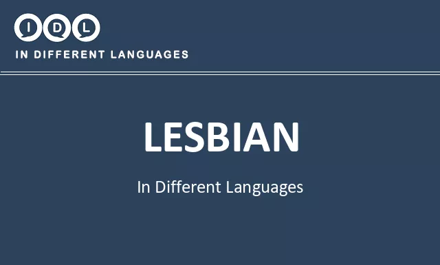 Lesbian in Different Languages - Image