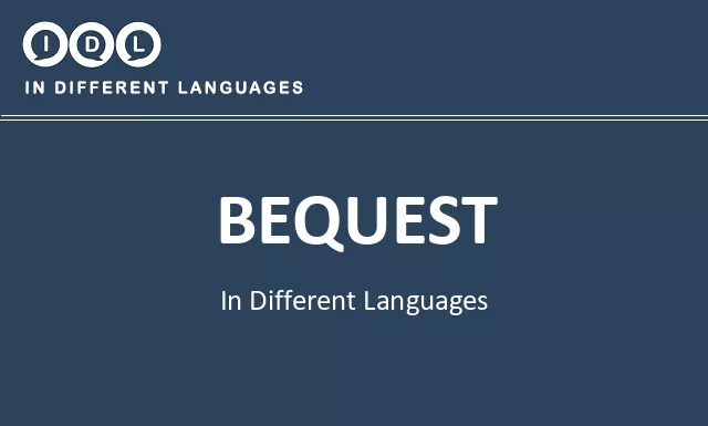 Bequest in Different Languages - Image