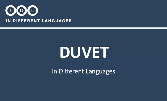 Duvet in Different Languages - Image
