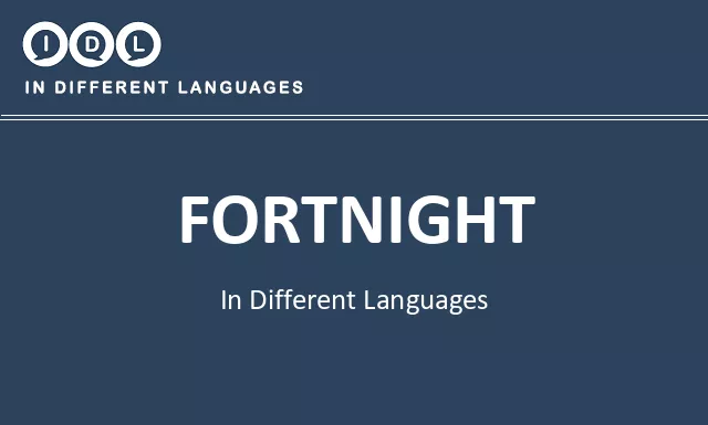 Fortnight in Different Languages - Image