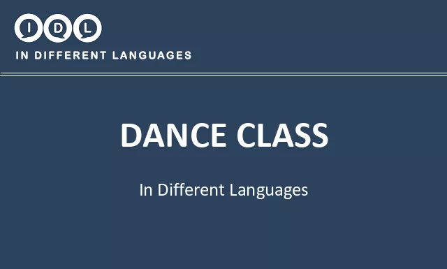 Dance class in Different Languages - Image