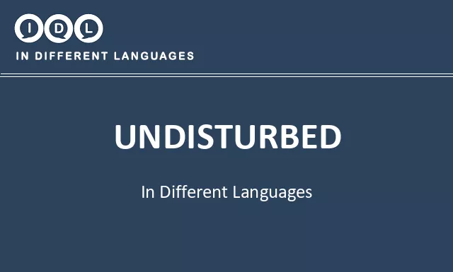 Undisturbed in Different Languages - Image