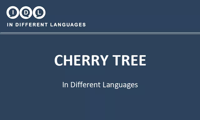 Cherry tree in Different Languages - Image