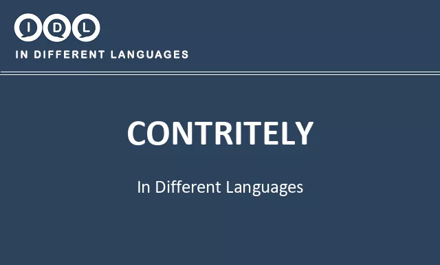 Contritely in Different Languages - Image