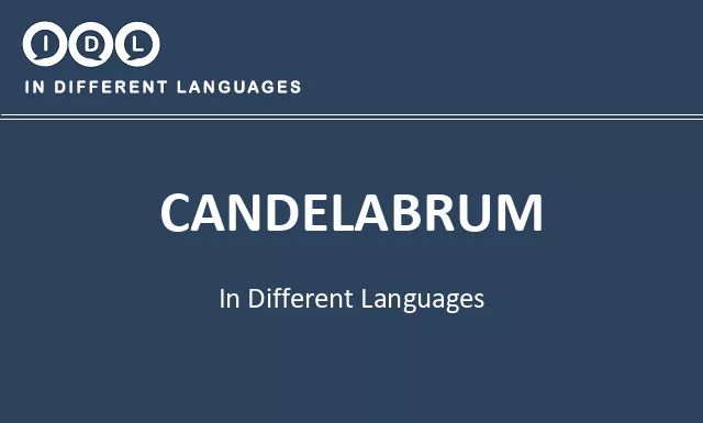 Candelabrum in Different Languages - Image